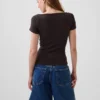 Modern Lace-Trim Crop Top
