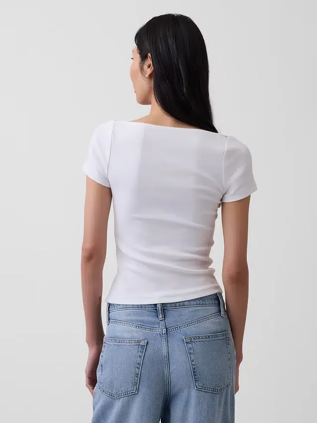 Modern Lace-Trim Crop Top