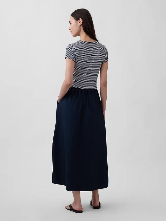 Modern Mixed Media Maxi Dress