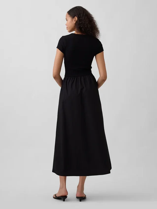 Modern Mixed Media Maxi Dress