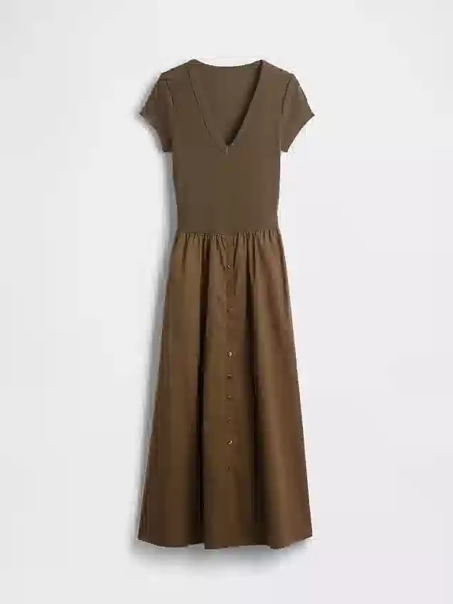 Modern Mixed Media Maxi Dress