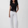 Modern Rib Button-Front Crew T-Shirt