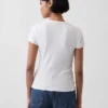 Modern Rib Button-Front Crew T-Shirt