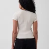 Modern Rib Button-Front Crew T-Shirt
