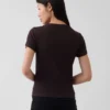 Modern Rib Mockneck Crop T-Shirt