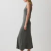 Modern Rib Square-Neck Maxi Dress