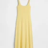 Modern Rib Square-Neck Maxi Dress