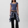 Modern Square-Neck Crop T-Shirt