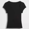 Modern Square-Neck Crop T-Shirt