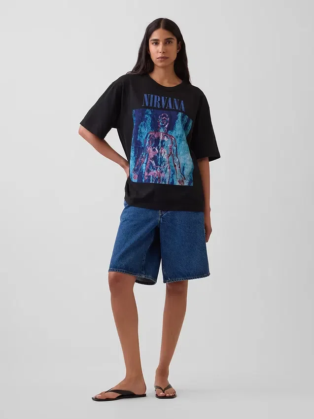 Nirvana Heavyweight Crop Graphic T-Shirt