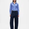Organic Cotton Fitted Crop Shirt