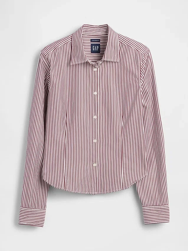 Organic Cotton Fitted Crop Shirt