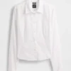 Organic Cotton Fitted Crop Shirt