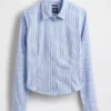 Organic Cotton Fitted Crop Shirt