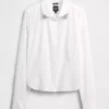 Organic Cotton Fitted Crop Shirt