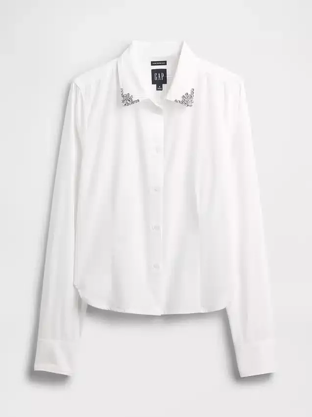 Organic Cotton Fitted Crop Shirt