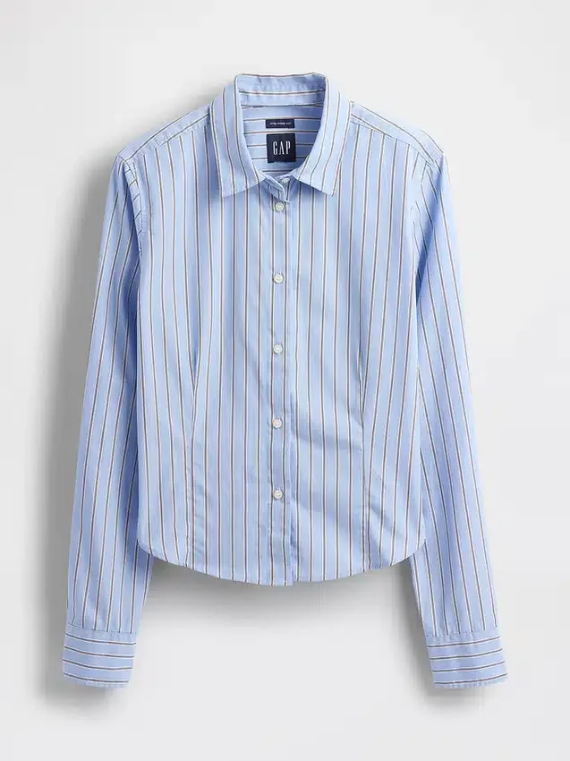 Organic Cotton Fitted Crop Shirt