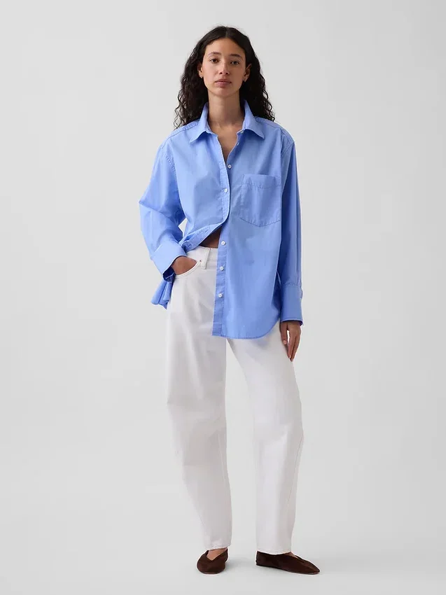 Organic Cotton Poplin Big Shirt