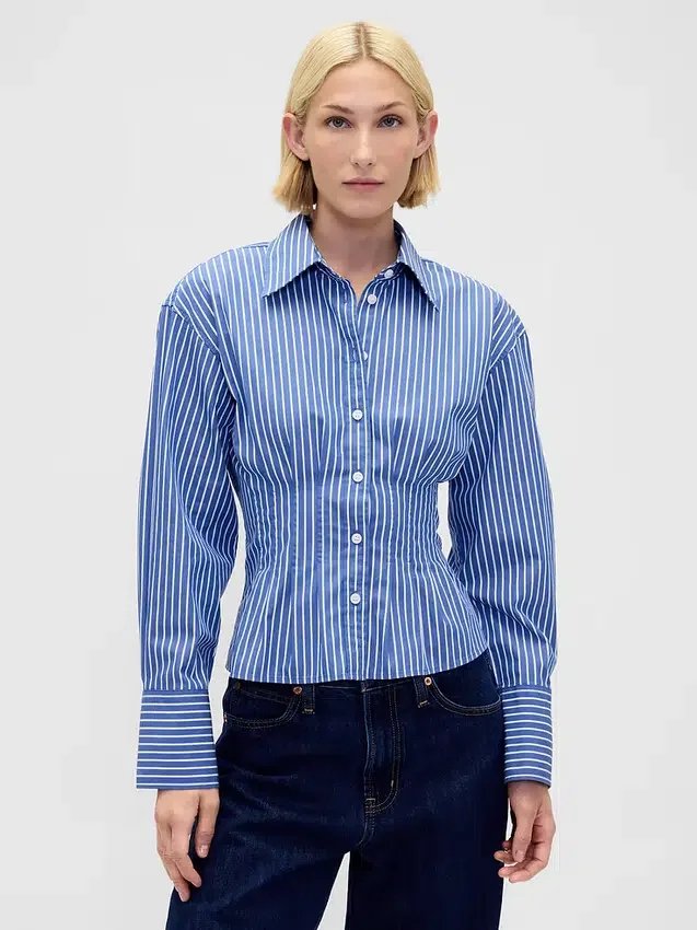 Organic Cotton Poplin Fitted Shirt