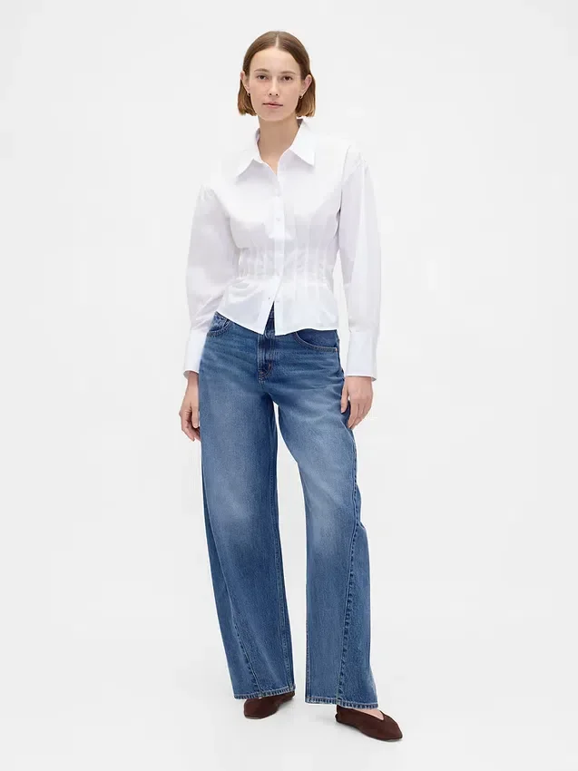 Organic Cotton Poplin Fitted Shirt