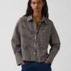 Organic Cotton Poplin Oversized Crop Shirt