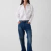 Organic Cotton Poplin Oversized Crop Shirt