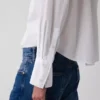 Organic Cotton Poplin Oversized Crop Shirt