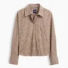 Organic Cotton Poplin Oversized Crop Shirt