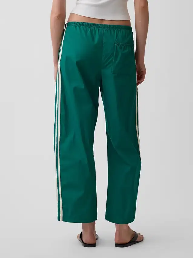 Organic Cotton Poplin Relaxed Easy Stripe Pants