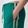 Organic Cotton Poplin Relaxed Easy Stripe Pants