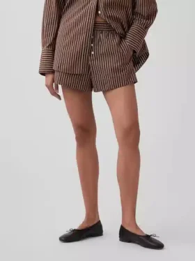 Organic Cotton Poplin Stripe Boxer Shorts
