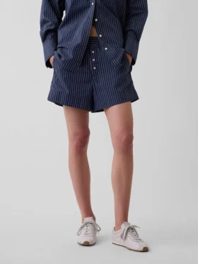 Organic Cotton Poplin Stripe Boxer Shorts
