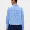 Organic Cotton Straight-Hem Crop Shirt
