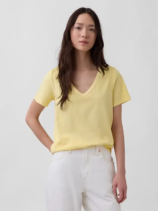 Organic Cotton Vintagesoft V-Neck T-Shirt