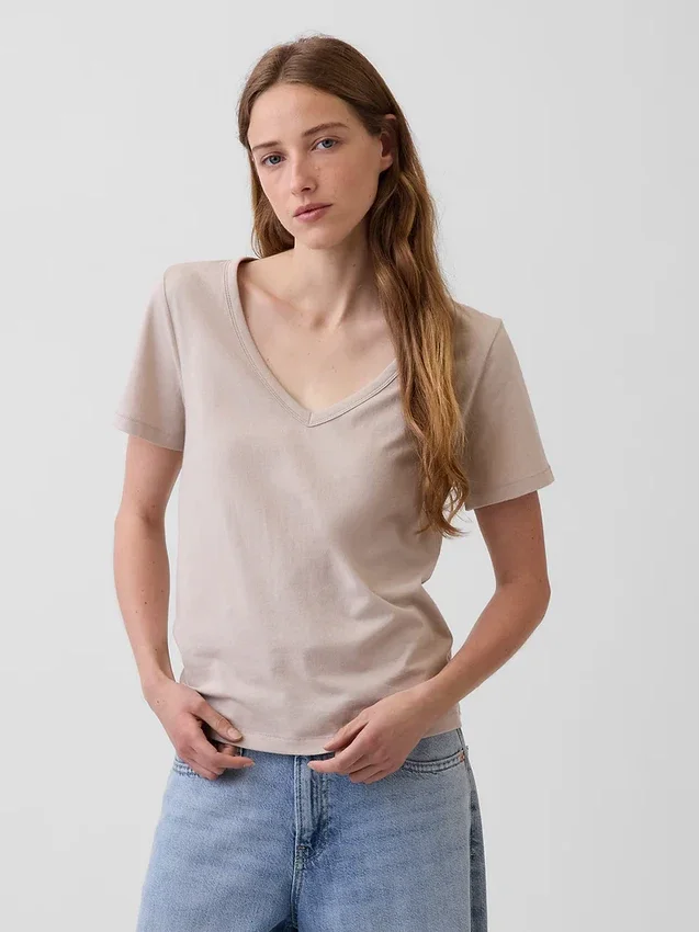 Organic Cotton Vintagesoft V-Neck T-Shirt