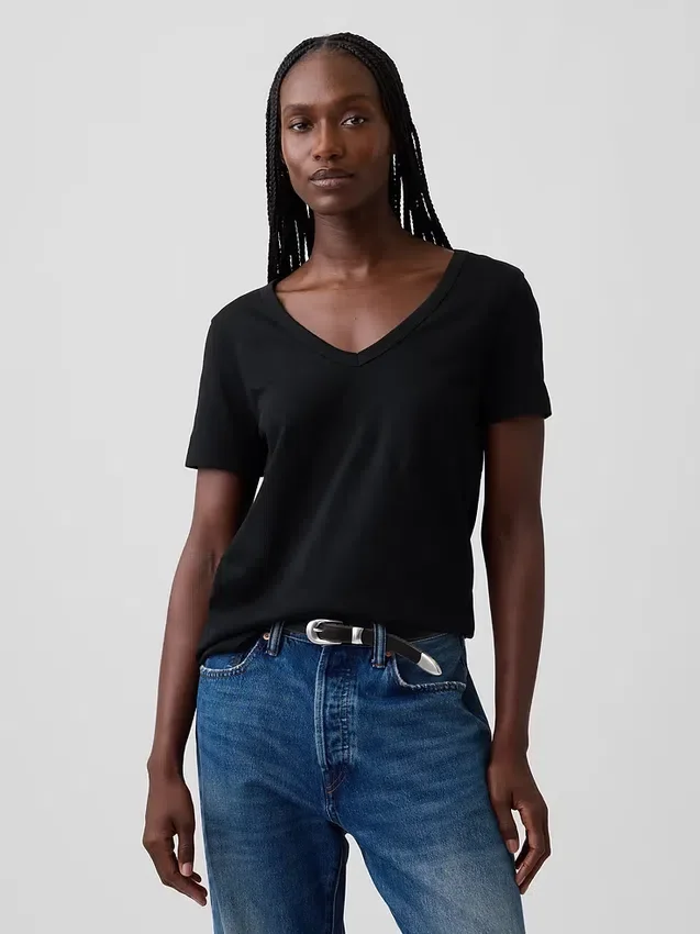 Organic Cotton Vintagesoft V-Neck T-Shirt