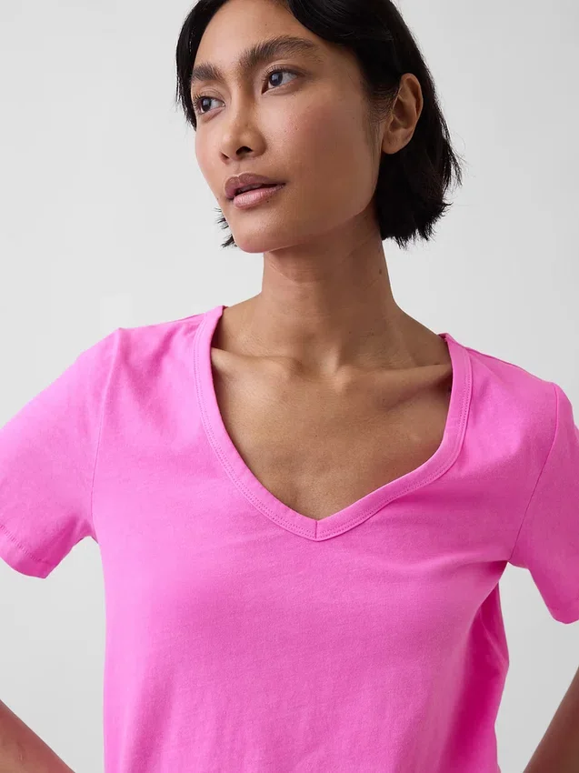 Organic Cotton Vintagesoft V-Neck T-Shirt