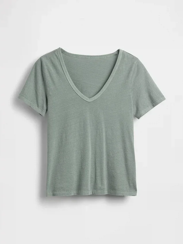 Organic Cotton Vintagesoft V-Neck T-Shirt