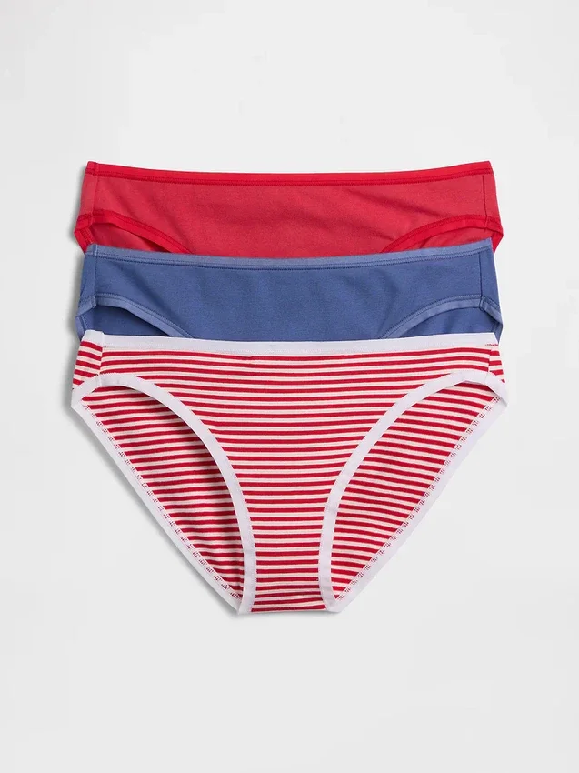 Organic Stretch Cotton Bikini (3-Pack)