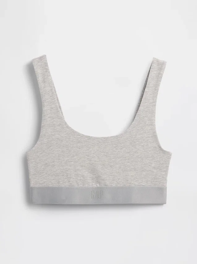Organic Stretch Cotton Gap Logo Bralette