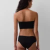 Organic Stretch Cotton Lace-Trim Bandeau Bralette