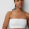 Organic Stretch Cotton Lace-Trim Bandeau Bralette