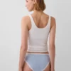 Organic Stretch Cotton Lace-Trim Bikini