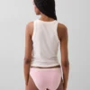 Organic Stretch Cotton Lace-Trim Bikini
