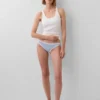 Organic Stretch Cotton Lace-Trim Bikini