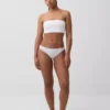 Organic Stretch Cotton Lace-Trim Bikini