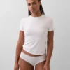 Organic Stretch Cotton Lace-Trim Hipster