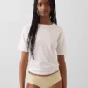 Organic Stretch Cotton Lace-Trim Hipster