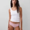 Organic Stretch Cotton Lace-Trim Hipster
