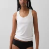 Organic Stretch Cotton Lace-Trim Hipster